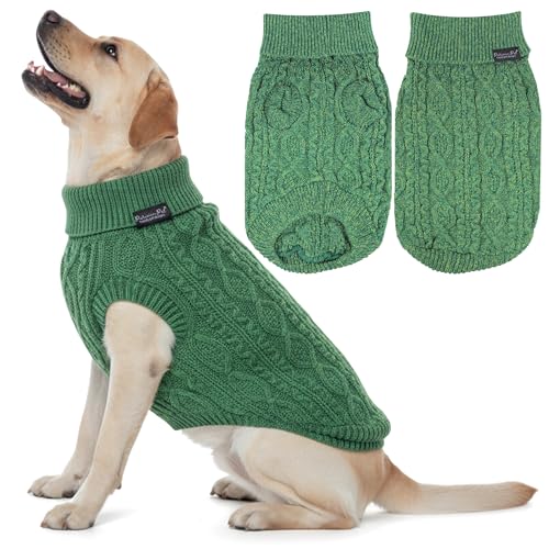 Unisex Dog Sweaters (XL / Cable Knit Green)