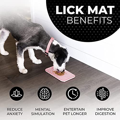 Dog Lick Mat for Dogs (2 Pack / Pink/Lavender)