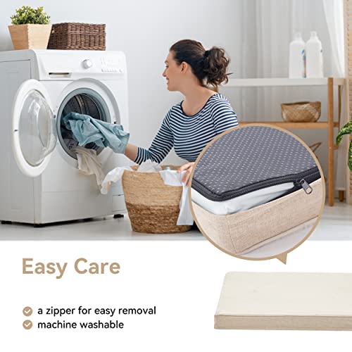 Memory Foam Medium Dog Bed (Beige / Medium-29"x 18" x 3")