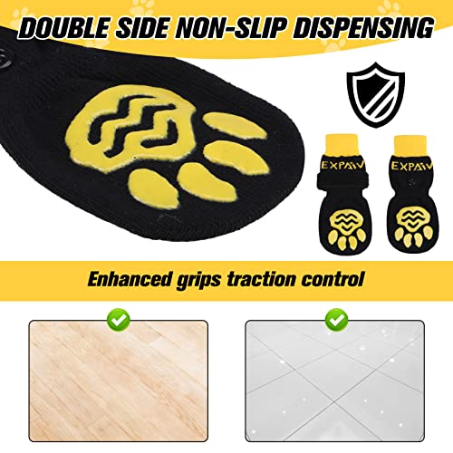 6PCS Anti Slip Dog Socks to Prevent Licking Paws (Small (6 Count) / Yellow)