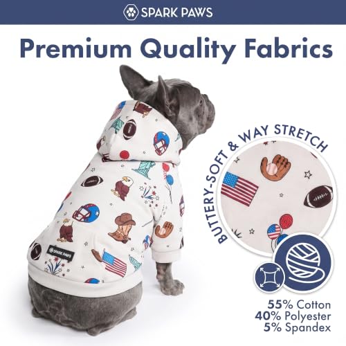 Dog Hoodie Buttery (USA Grey / Small)