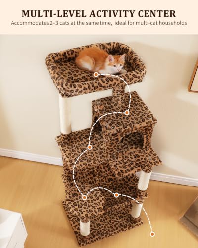 Leopard Cat Tree (Leopard / 56.3in)