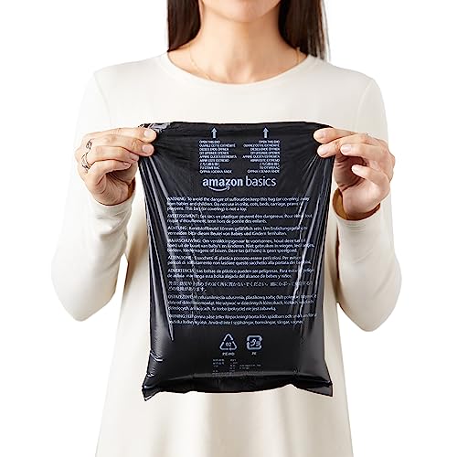 Dog Poop Leak Proof Bags with Dispenser and Leash Clip (Black / 300 Bags)