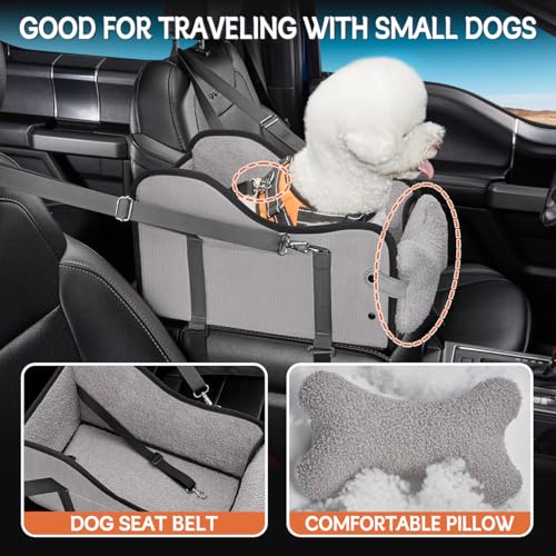 Center Console Dog Car Seat for Small Dogs
