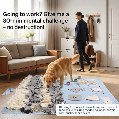 Snuffle Mat for Dogs (Blue / Large 38x38 inch)