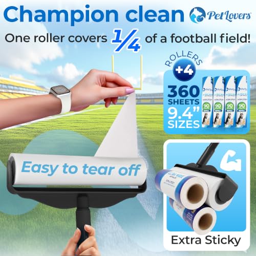 Large Lint Roller with 3 Refills