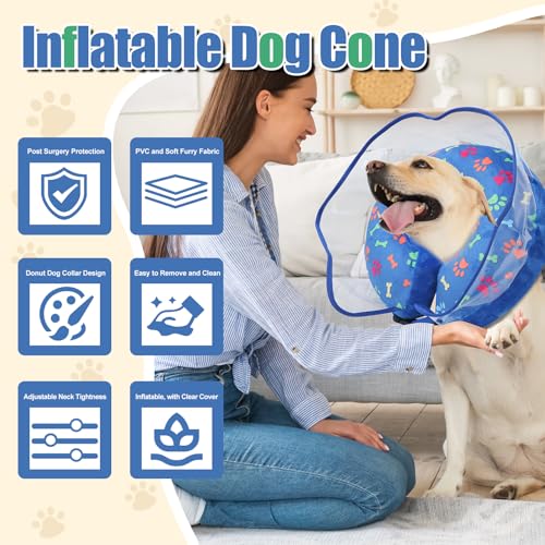 Inflatable Collar After Surgery (Blue / M)