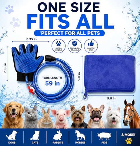 Dog Bath Glove & Sprayer