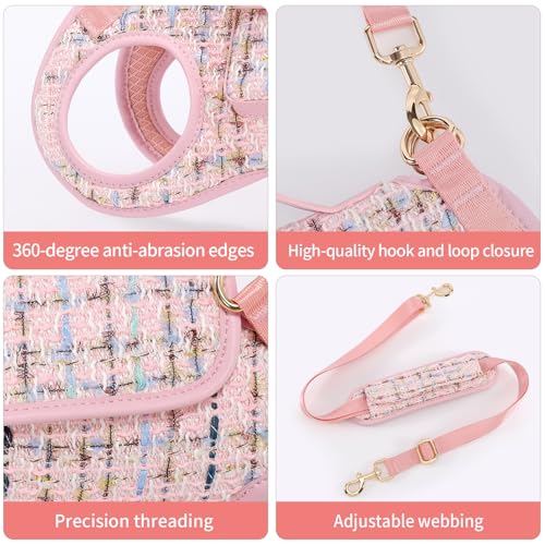 Dog Lift Harness Dog Carrier Sling for Small Dogs & Cats (Small(4-8 LBS) / 2.0 Pink)