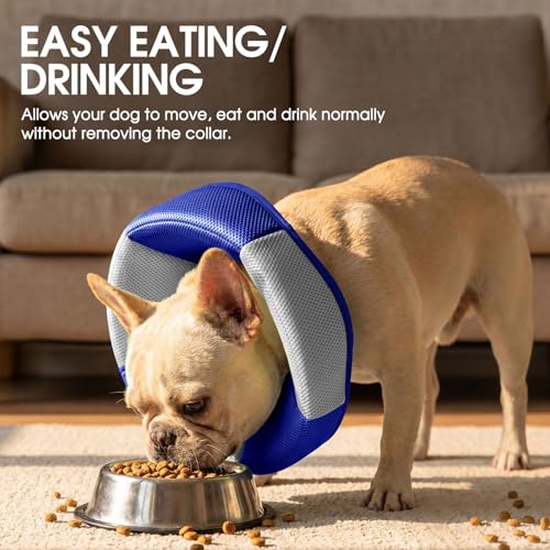 Dog Cones for Medium Dogs Soft Cone for Dogs to Stop Licking (Blue / Medium)