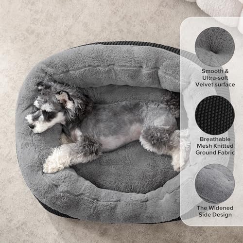Large Dog Beds Large Sized Dog (L PLUS (38"x28"x8") / Black)