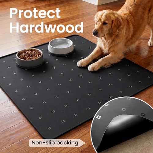 Silicone Pet Feeding Mat (black / 26*26)