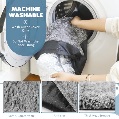 6 Pack Self Warming Pet Cat Dogs Pad 18 x 24 Inch Grey (18 x 24 Inch / Grey)