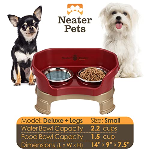 Neater Feeder Deluxe Mess (Small + Standard Bowl / Cranberry)