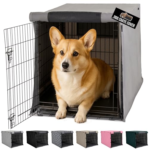 Dog Crate Covers (Gray / 30" X 19" X 21")