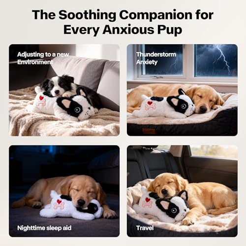 Heartbeat Dog Toy for Puppy Anxiety with Rechargeable Heartbeat