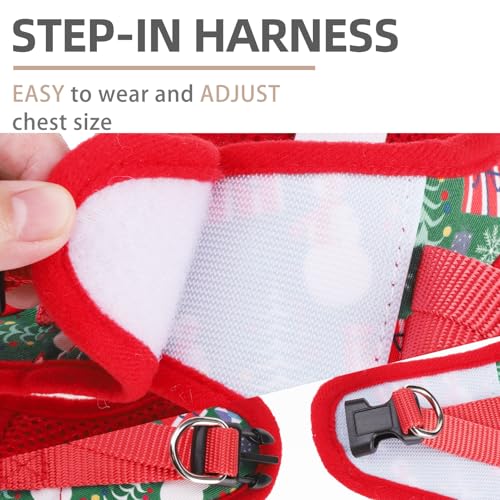 Christmas Dog Harness (Christmas Red / XS (CHEST 13"-14.5"))