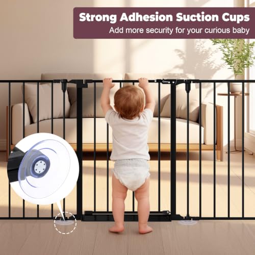 29.4 78" Extra Wide Baby Gate (Black / 78" Wide)