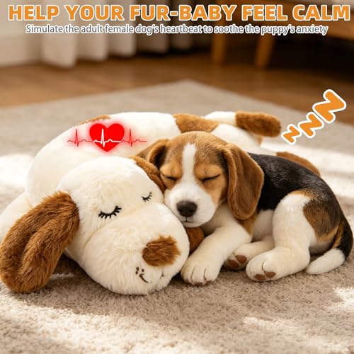Heartbeat Puppy Toy for Dogs (cream-coloured)