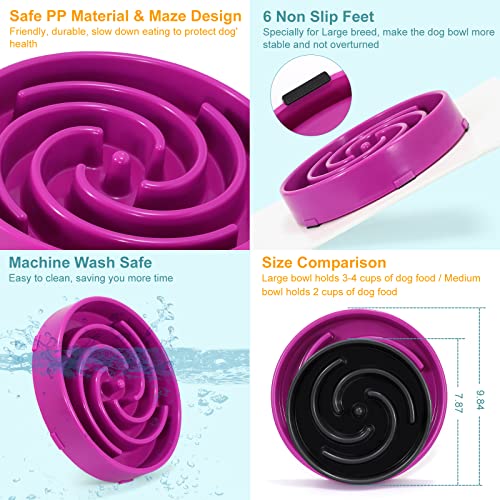 Slow Feeder Large Dog Bowl (Large / G-purple)