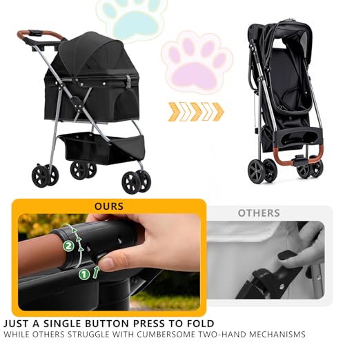 Pet Stroller for Small (Black)