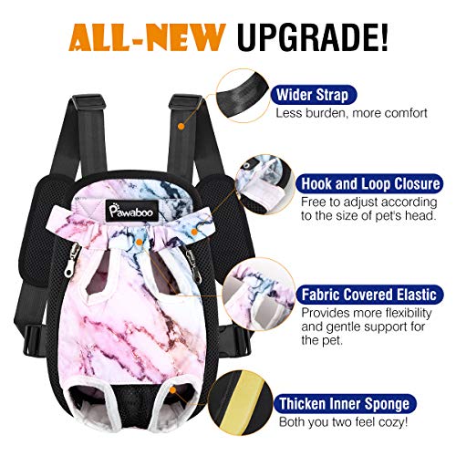 Pet Front Carrier Backpack for Small Medium Dogs (Purple Marble / Extra Large (Pack of 1))