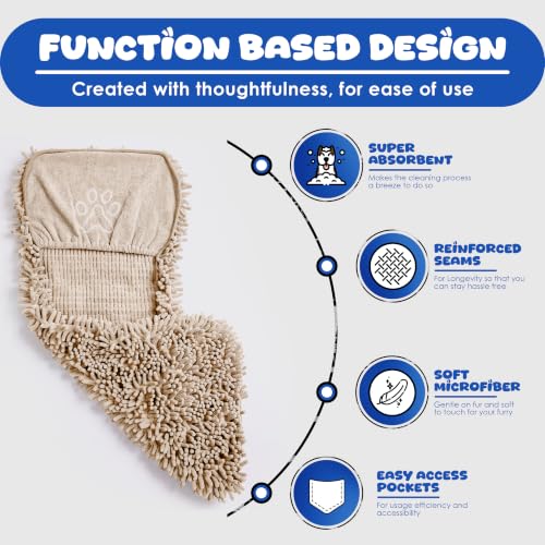 Dog Towel for Drying Dogs (Beige)