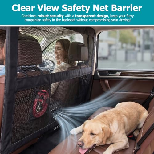 Dog Barrier for Car Back Seat & Cargo Area with Wider Coverage (Large-for Large SUV/Full-Size SUV, Sedan & Truck)