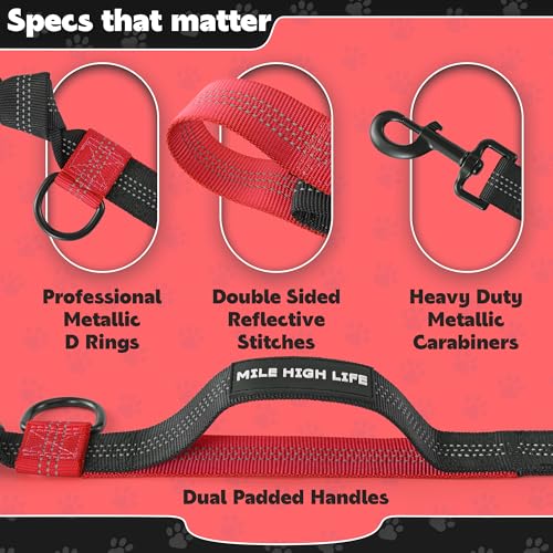 Hands Free Leash (Black Red / 7FT Hands Free)