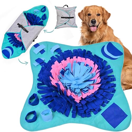 Large Sniffing Mat 25 x 25 Inch Interactive Feeding Toy (Large Multicolour)