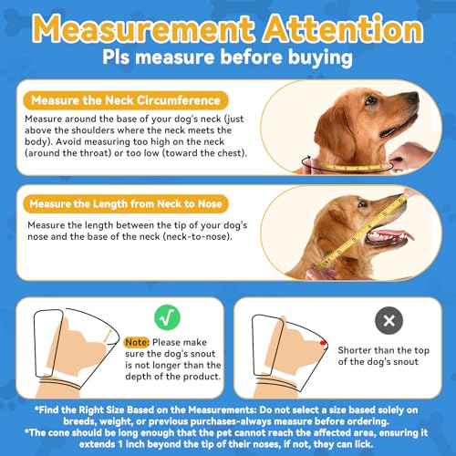Dog Cone Collar for Large Medium Dogs (L (Neck: 15.4-17.3") / Blue)