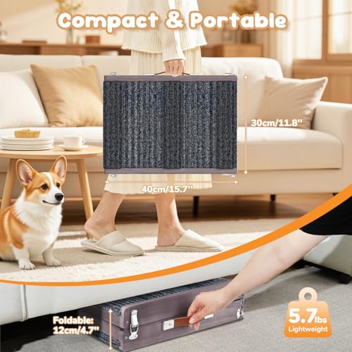 Dog Ramp for Couch Foldable (Grey Purple / 32")