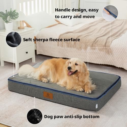 Orthopedic Memory Foam XXL Dog Bed (48.0"L x 30.0"W x 6.0"Th / Dark Grey)