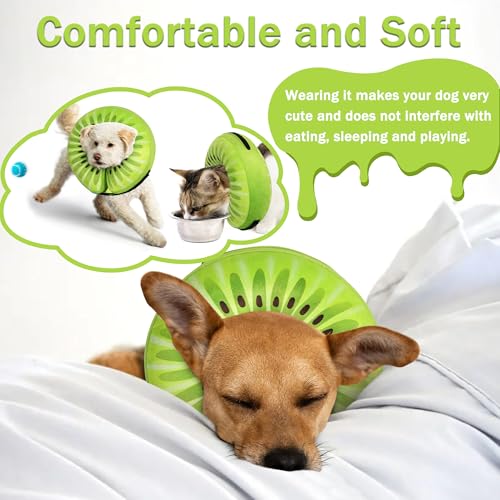 Recovery Donut Collar for Dogs & Cat (Kiwi / M（neck 8"-11"）)