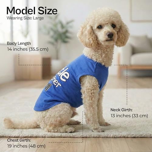 Dog Shirt 100% Cotton Shirts for Large Dogs (3X-Large (40-65lbs))