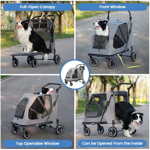 Dog Stroller for Large (Grey)