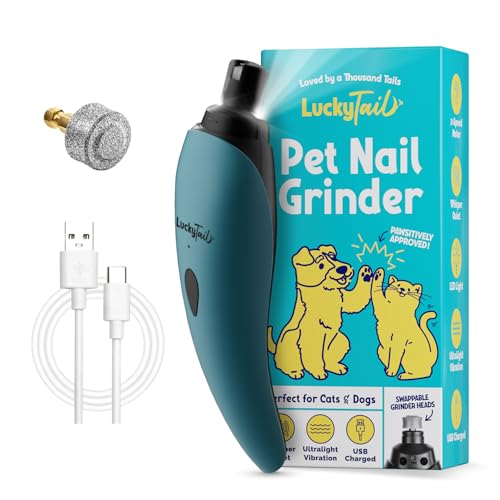 Pet Nail Grinder for Dogs and Cats (Teal)