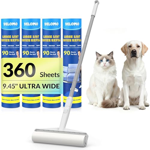 9.45" Large Lint Roller for Floors Carpet Furniture Bed Couches Rug