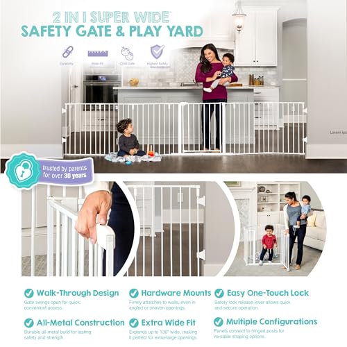 Safety 56" 130" Metal 2 (130"W x 28"H / White)