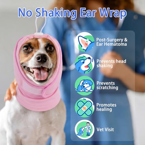 XL Ear Muffs for Dogs Noise (Pink / X-Large (17.7"/45cm Neck Girth))