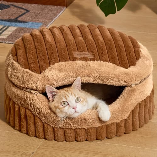 Cat Cave Bed 2 (Brown / 19"x19"x10")