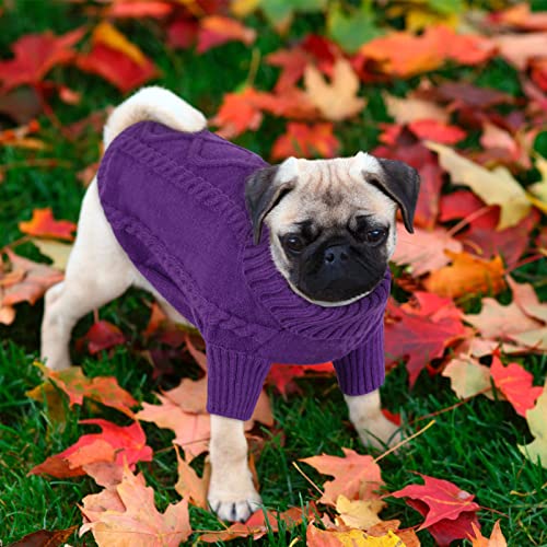 Dog Sweater for Small to Large Dogs (Large / Purple)