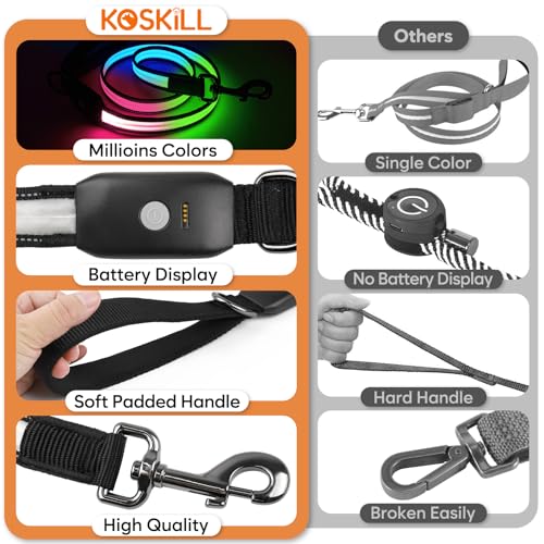 LED Dog Leash Ultra Bright (5 Ft)