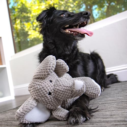 Checkers Elephant Tough Plush Toy with Chew Guard Technology (Checkers - Elephant (Gray) / Large)