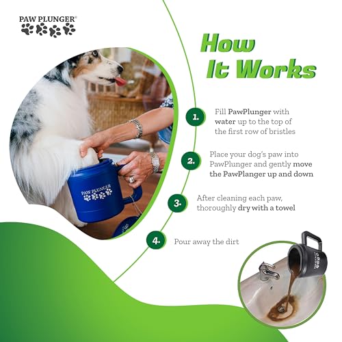 for Dogs Portable Dirty Paw Washer for Medium Sized Dogs (Royal Blue / Medium)