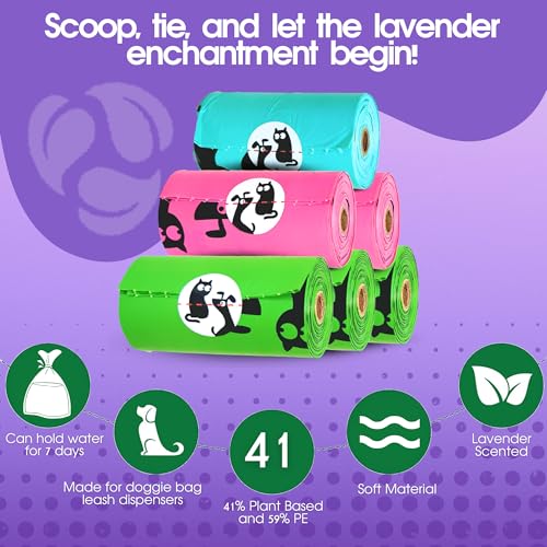 Dog Poop Bags Rolls (720 Count / Lavender-scented)