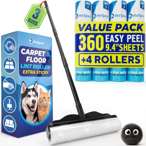 Large Lint Roller with 3 Refills