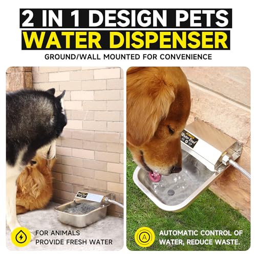 Automatic Water Dispenser for Dogs (101 oz / Silver)