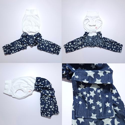 D Doggy Star Italian Greyhound Clothes Cargo Pants Onesie Outfit Whippet for Dog Coat (XL / Dnm Star Cargo)