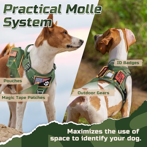 Tactical Dog Harness for X (Green / X-Large)